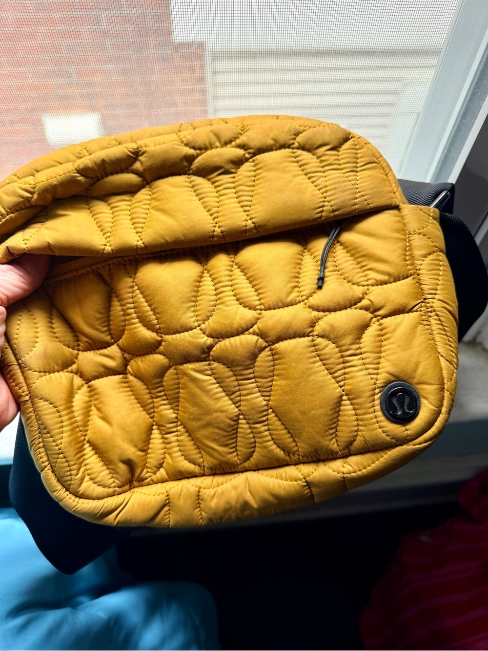 Lululemon Quilted Embrace Crossbody in Gold Spice